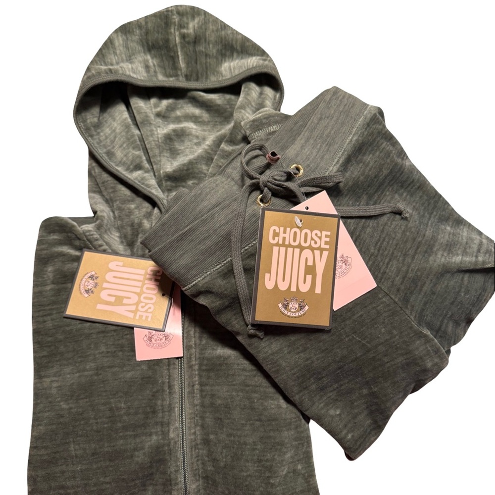Juicy Couture Olive Hoodie Jacket Pants set